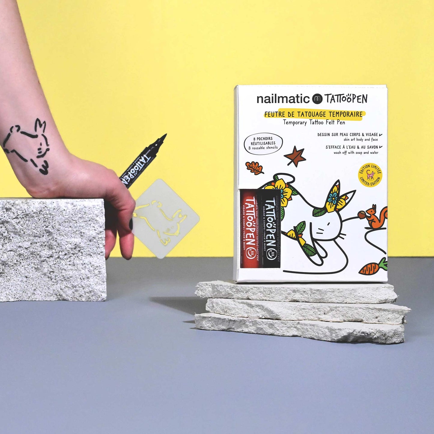 Nailmatic Tattoo Pen Set - LIMITED EDITION BUNNY