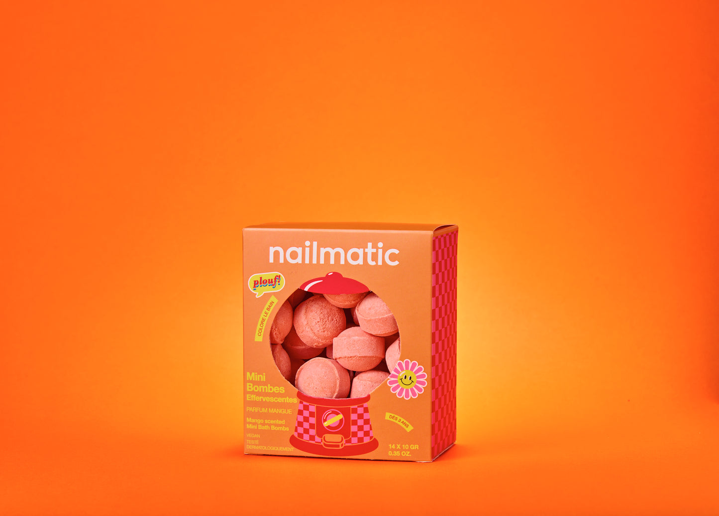 Nailmatic mini effervescent bath bombs sweet mango