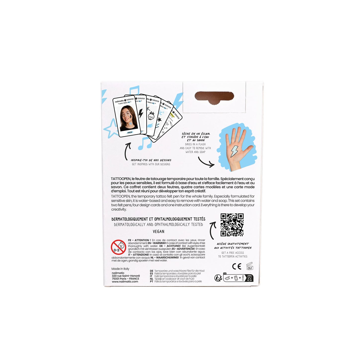 Nailmatic Tattoo Pens & Stencils - Rock