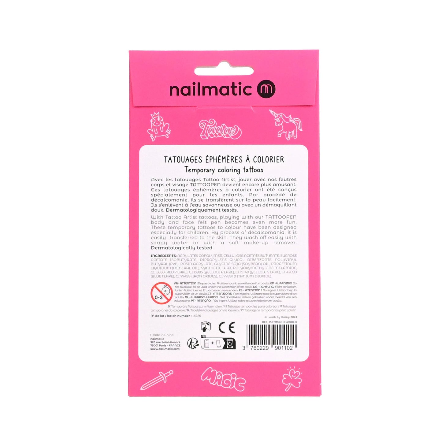 Nailmatic Temporary Colouring Tattoo - Magic World