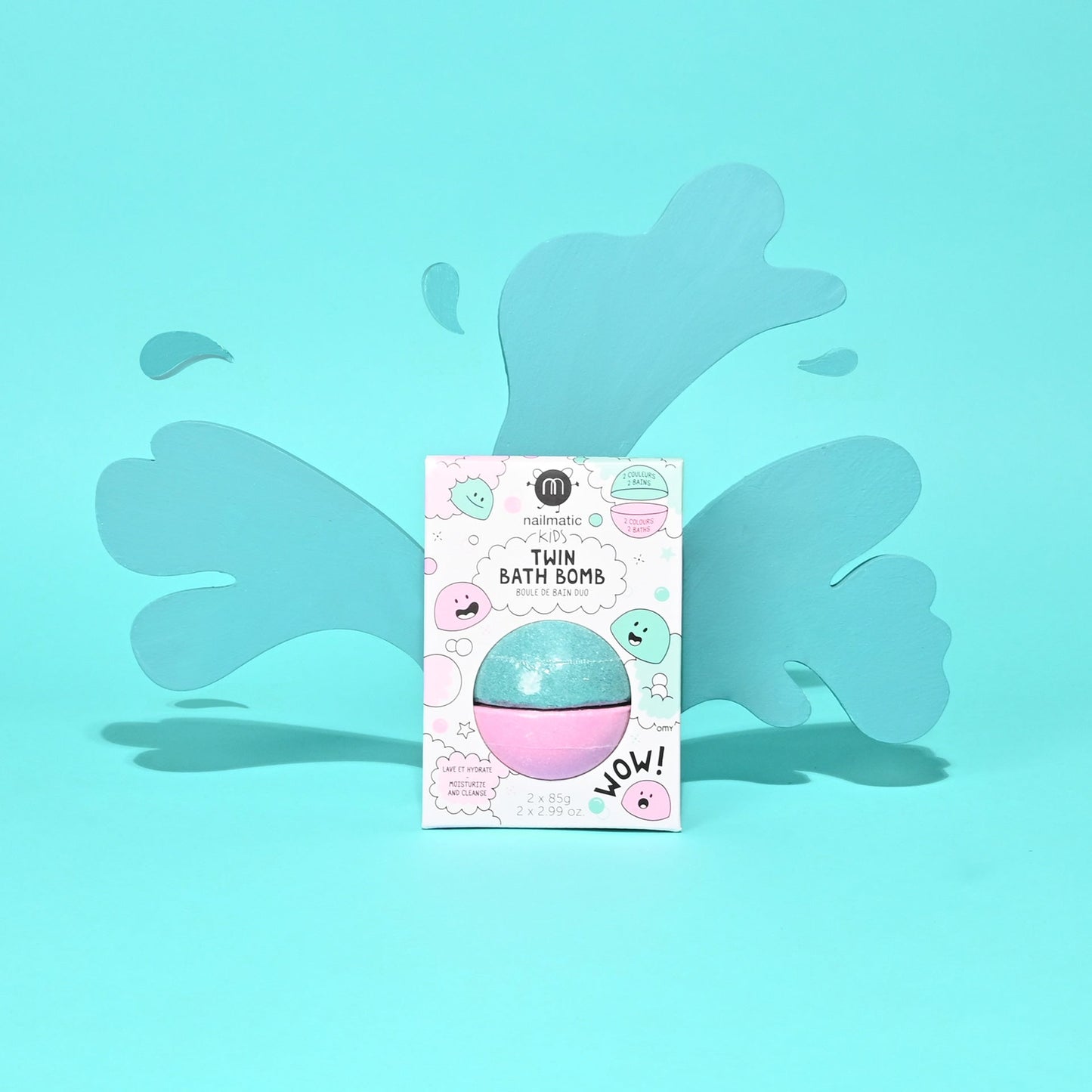 nailmatic Bath Bomb Twin - Pink & Lagoon Green