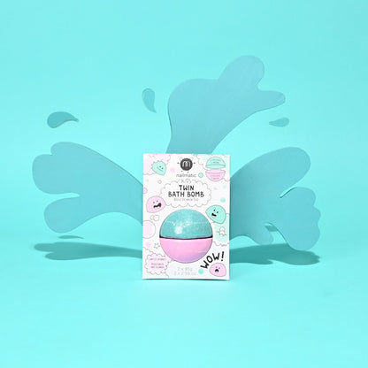 nailmatic Bath Bomb Twin - Pink & Lagoon Green