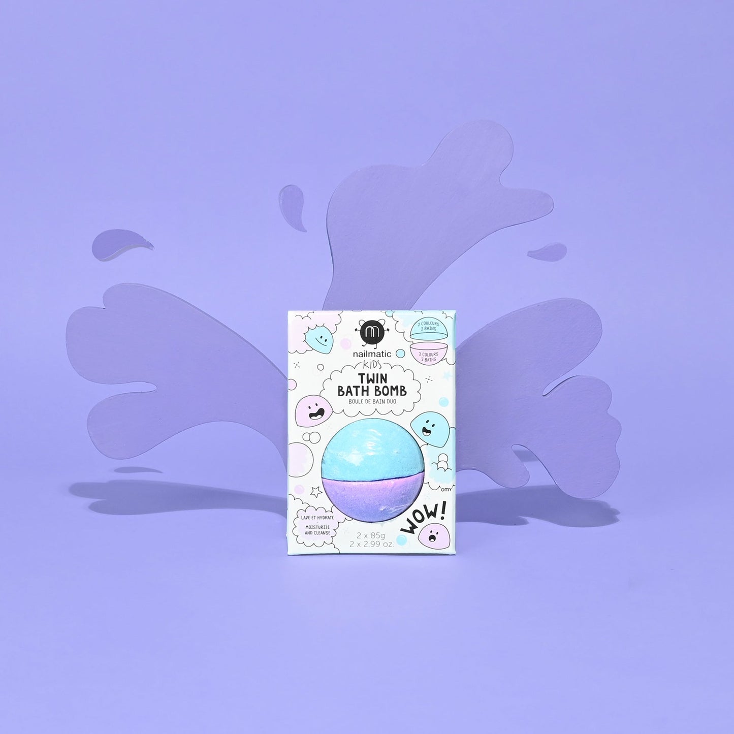 nailmatic Bath Bomb Twin - Blue & Violet