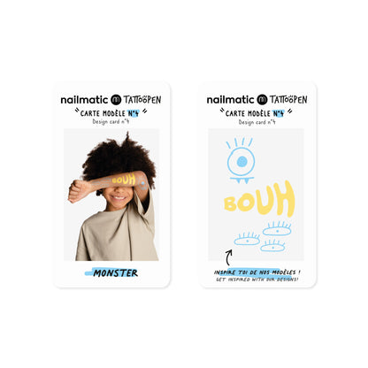 Nailmatic Tattoo Pens & Stencils - Monster