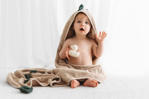 My Little Monsters® 100% Organic Baby Hooded Towel - SAND