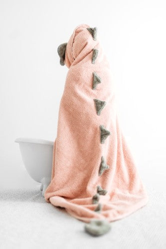 My Little Monsters® 100% Organic Baby Hooded Towel (with Bow) - ROSE