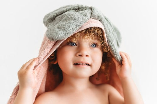 My Little Monsters® 100% Organic Baby Hooded Towel (with Bow) - ROSE