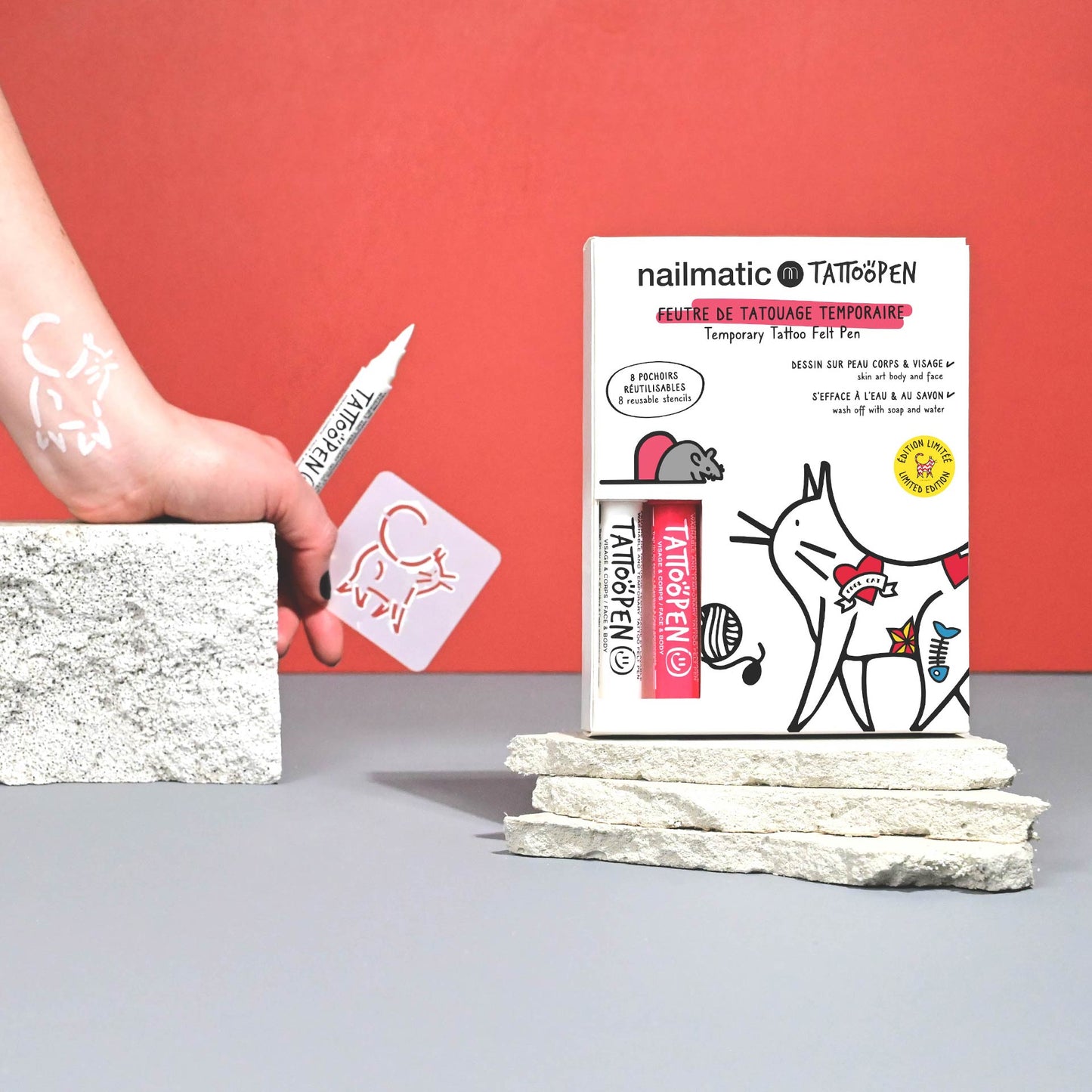 Nailmatic Tattoo Pen Set - LIMITED EDITION CAT