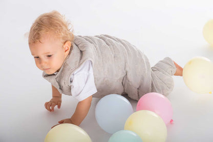 Bliss Jump, Sleeping Bag with Legs, 2.5 TOG, 6-18 months, Dreamy Zzz, Tufted Grey