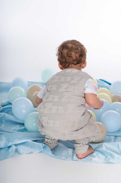 Bliss Jump, Sleeping Bag with Legs, 1 TOG, 6-18 months, Dreamy Zzz, Tufted Grey