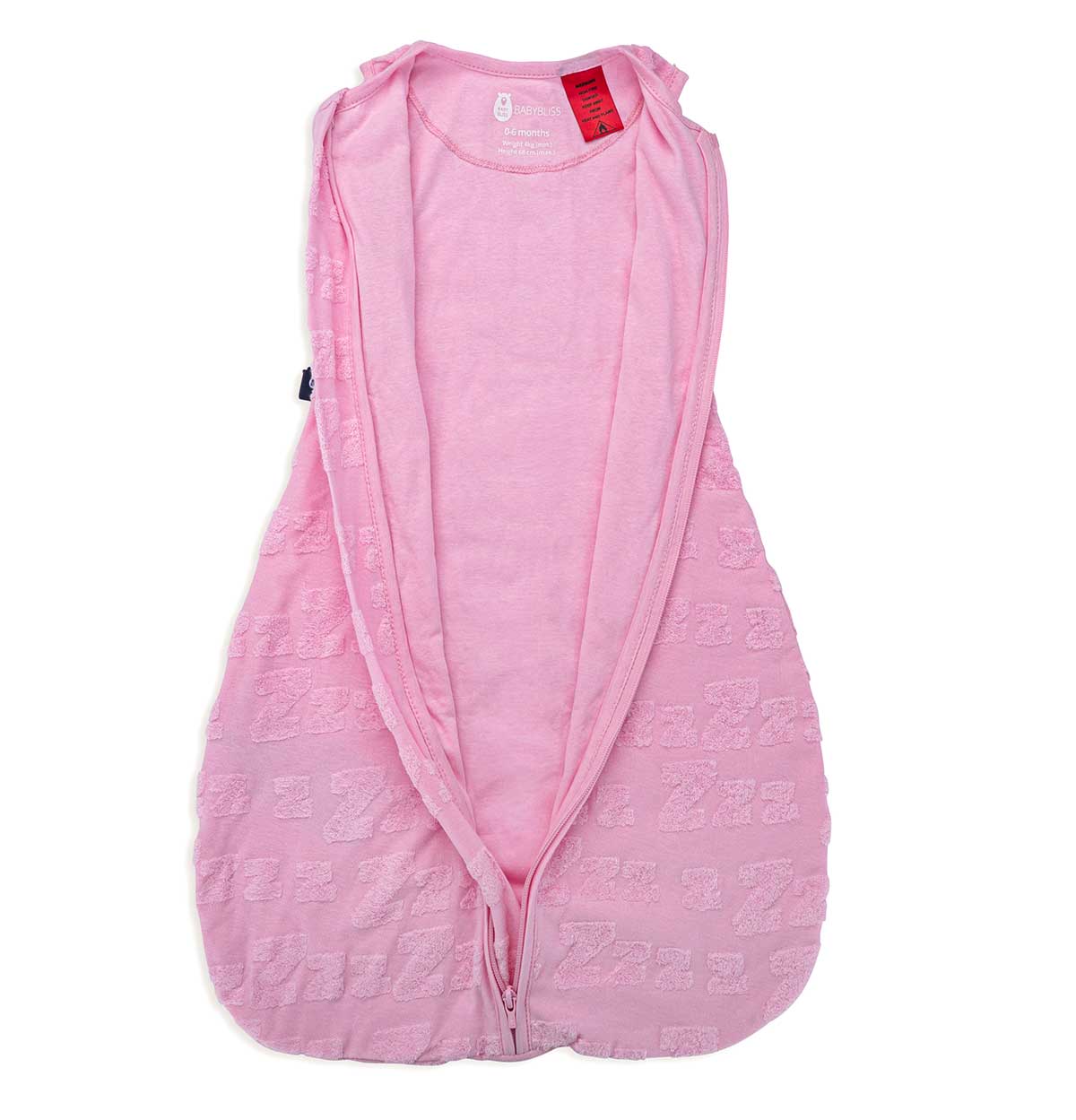 Bliss Sac, Sleeping Bag, 2.5 TOG, 0-6 months, Dreamy Zzz, Tufted Pink