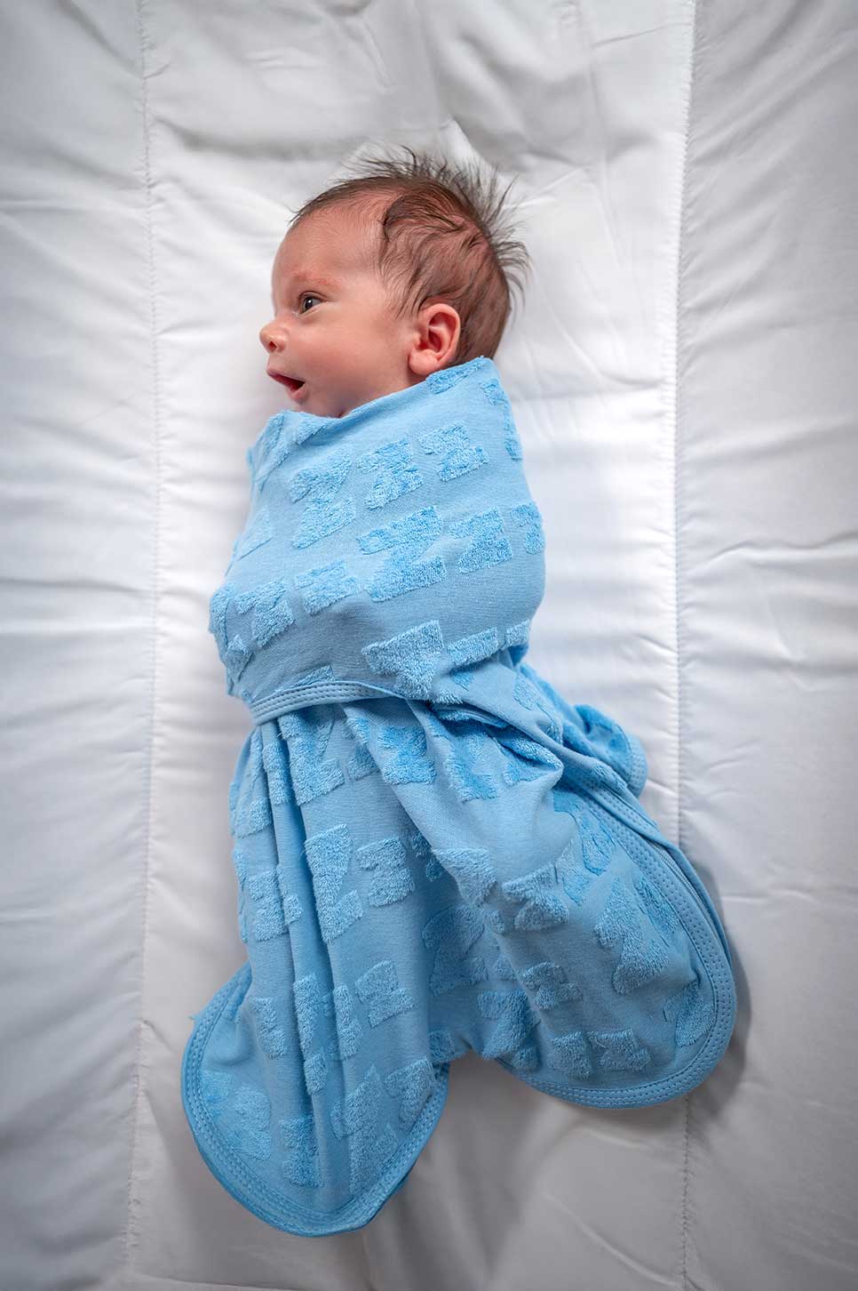 Bliss Snug: Set of 2 Swaddles ZZZ Tufted Sky & Grey