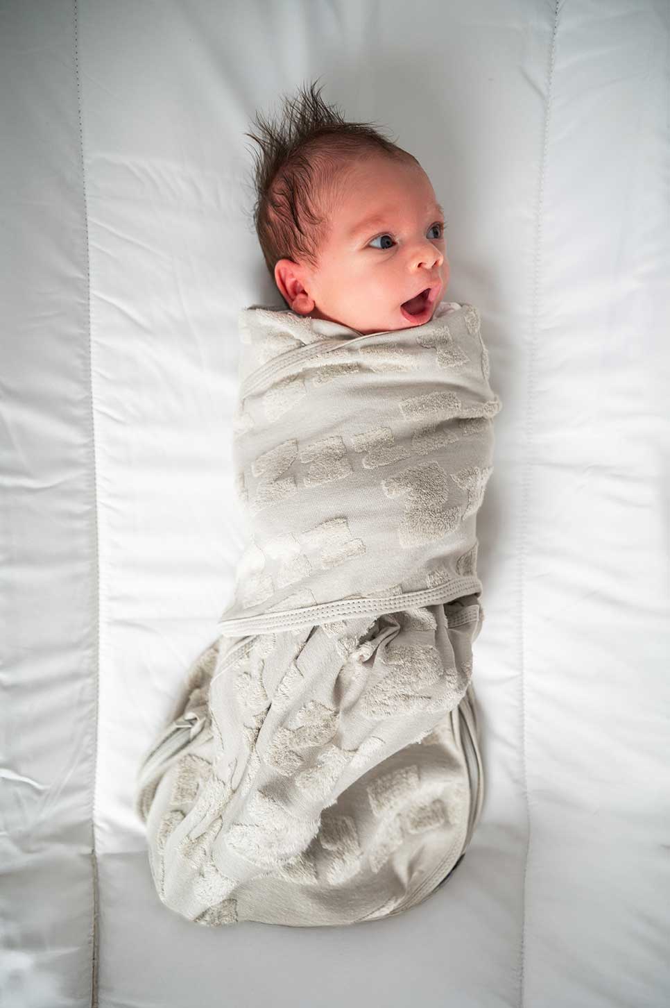 Bliss Snug: Set of 2 Swaddles ZZZ Tufted Sky & Grey