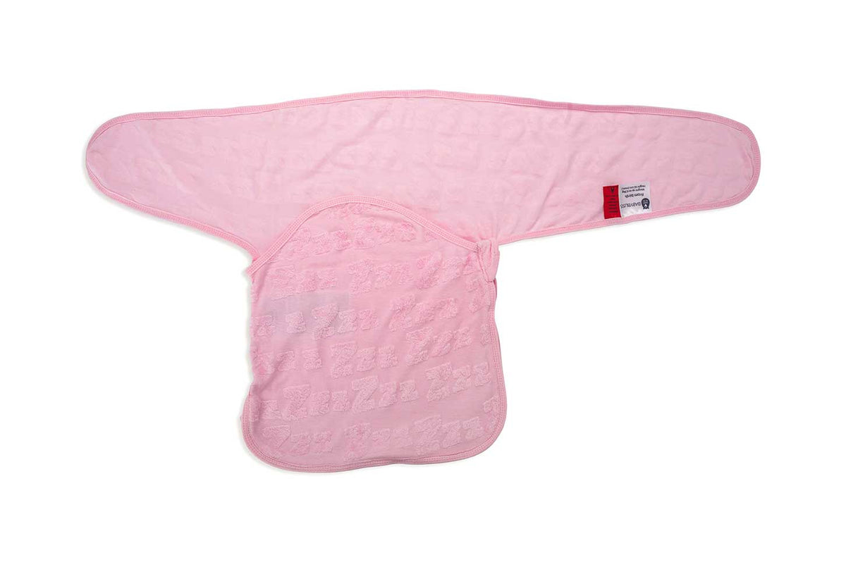 Bliss Snug: Set of 2 Swaddles ZZZ Tufted Pink & Grey