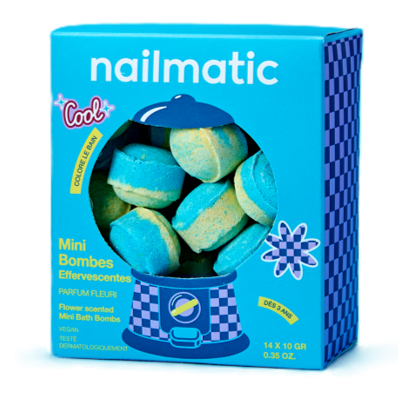 Nailmatic mini effervescent bath bombs flower power