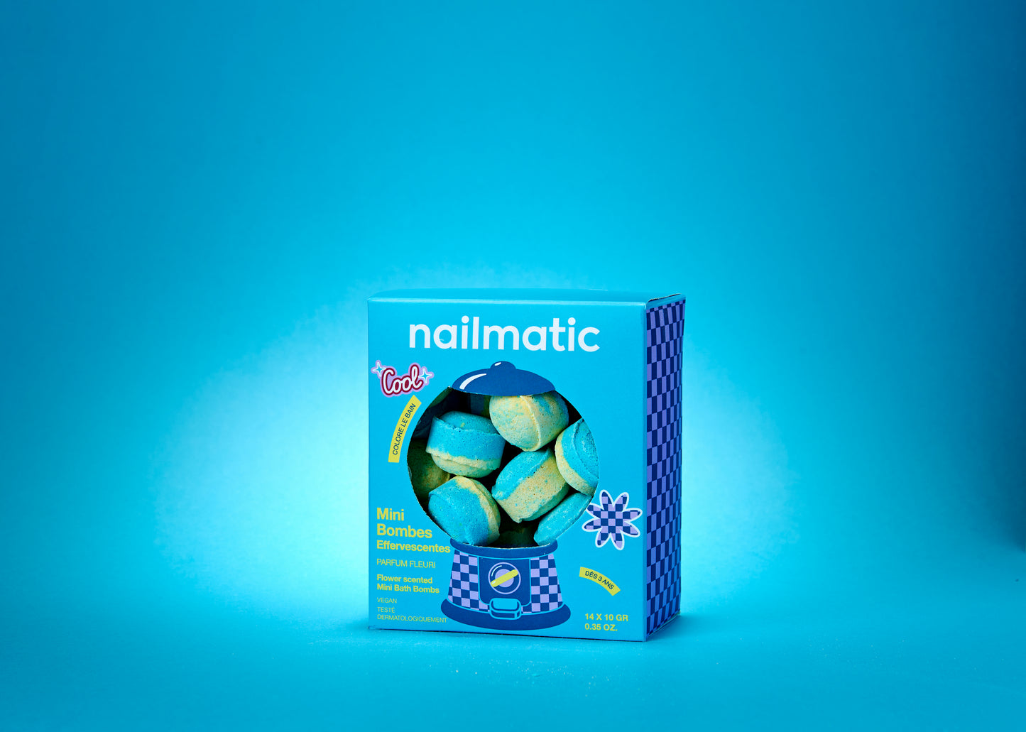 Nailmatic mini effervescent bath bombs flower power