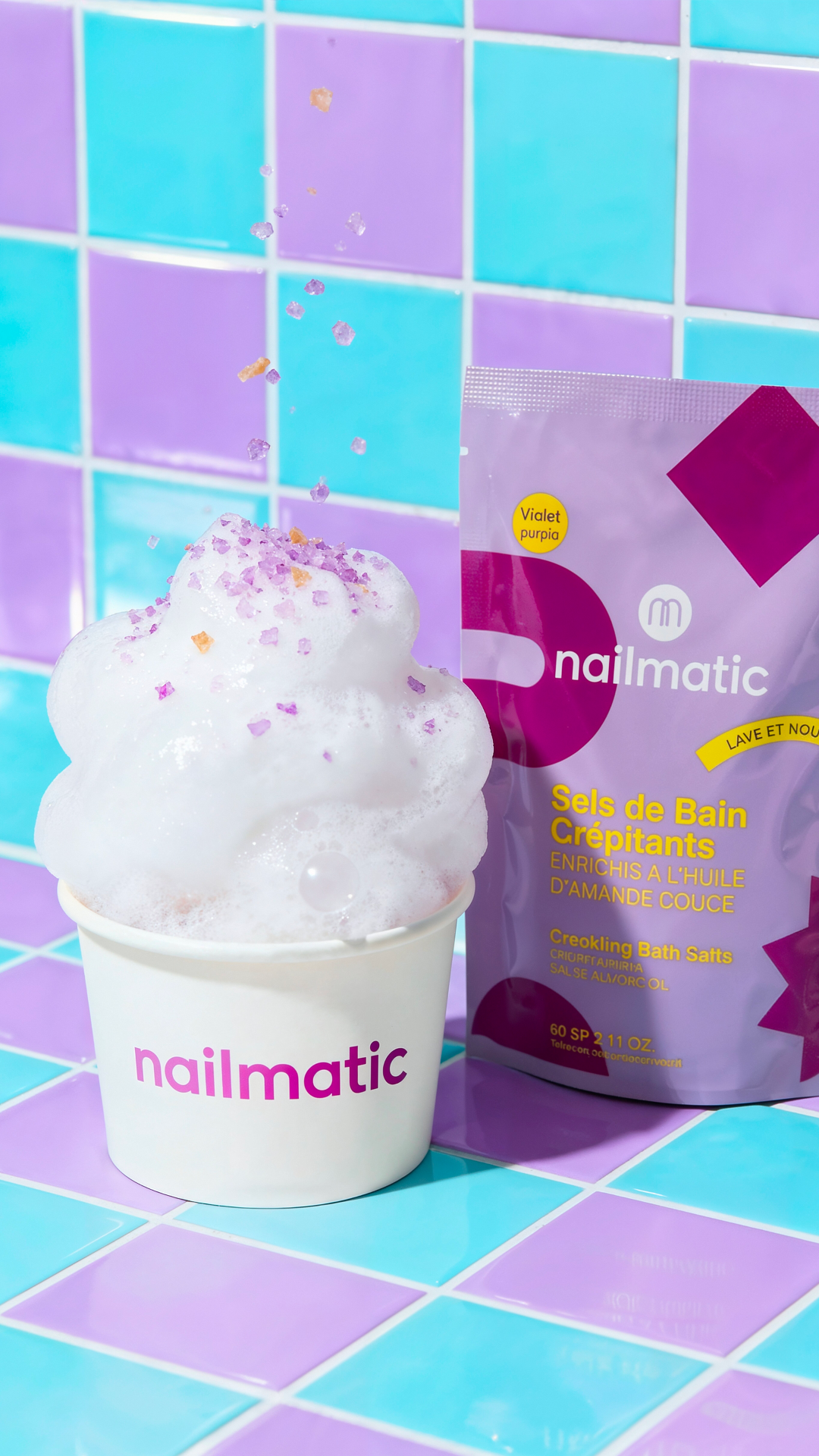 Nailmatic Violet Crackling Bath Salts