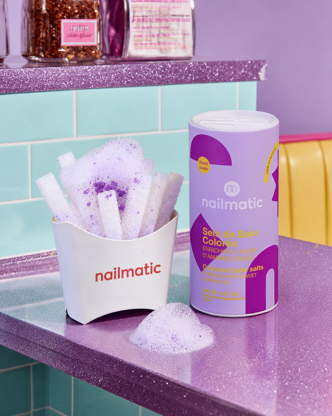 Nailmatic Purple Foaming & Coloured Bath Salt
