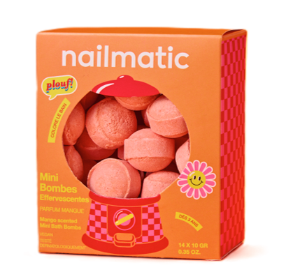 Nailmatic mini effervescent bath bombs sweet mango