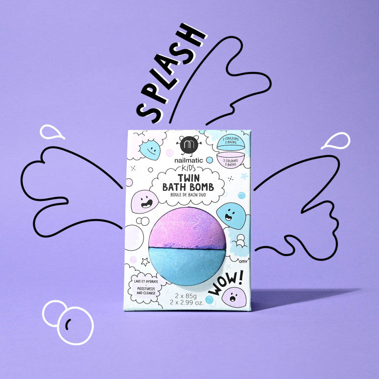 nailmatic Bath Bomb Twin - Blue & Violet